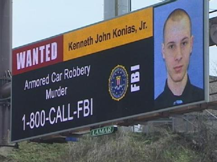 Billboard of Kenneth Konias, which aided in his arrest
