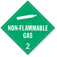 Class 2 Non Flammable Gas Removable Viny Placard