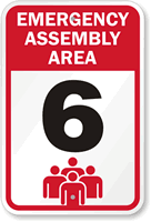 Emergency Assembly Area 6 Sign