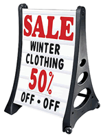 Quick-Load A-Frame Sidewalk Sign - White Delux