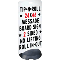 Tip 'n Roll® Message Board Sidewalk Sign - White