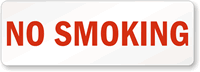 No Smoking Sign (horizontal)