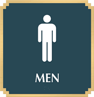 Men, with Graphic and Braille Sign