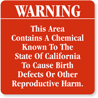 Warning This Area Contains A Chemical Sign