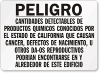 Peligro Cantidades Detectables Sign