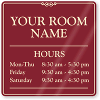 Customizable Room Name Sign