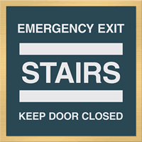 Emergency Exit Stairs Keep Door Closed