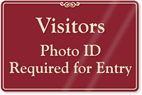 Photo ID Required for Entry Showcase Wall Sign