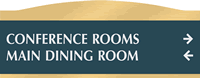 Directional Sign, 2-Lines, 18 characters per line