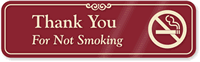 Thank You For Not Smoking Sign