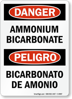 Bilingual Ammonium Bicarbonate Sign