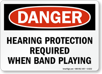 Hearing Protection Required Danger Sign