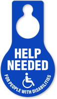 Help Needed People With Disabilities Hang Tag