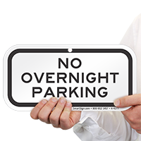 No Overnight Parking Aluminum Signs