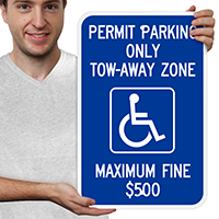 Permit Parking Only Tow Zone Signs