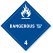 Dangerous When Wet Placard