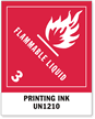 UN 1210 Printing Ink Label