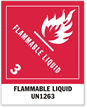 UN 1263 Flammable Liquid Label