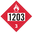 UN1203 Gasoline Dot Placard