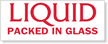 Liquid Packed in Glass Label