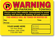 Warning, Please Move Vehicle Avoid Towing Stickers