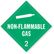 Non Flammable Gas Placard