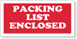 Packing List Enclosed Label
