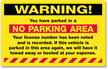 Warning No Parking Area Sticker