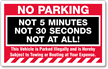 No Parking Sticker