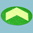 Anti-Skid Polycarbonate Floor Dots with Arrow
