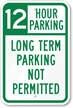 12 Hour Parking Sign