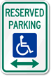 Reserved Parking ADA Handicapped Sign