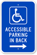 Accessible Handicap Parking Sign (With Graphic)