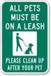 All Pets Leash Clean Sign