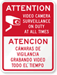Attention Video Surveillance Sign