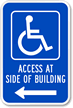 Access Side Building ADA Handicapped Sign