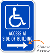 Access Side Building Handicapped Sign