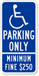 California Combination Handicap Parking Sign