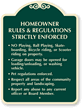 Custom Homeowner Rules And Regulations Sign SignatureSign™