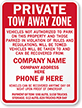 Custom Ohio Private Tow Away Zone Sign