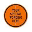 Customizable Circle Orange & Black Template Parking Sign