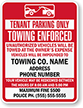 Tenant Parking Only, Custom Tow Away Sign