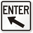 Enter With Left Arrow Sign
