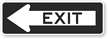 Exit Sign (with Left Arrow)