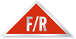 F/R Triangular, Red Background