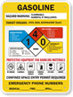 Gasoline Hazard Warning Sign