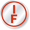 I F Circular, White Background