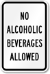 No Alcoholic Beverages Allowed Sign