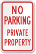 No Parking Private Property Sign