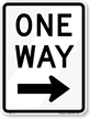 One Way (right arrow) Aluminum Parking Sign
